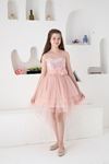 Powder Girl's Evening Dresses with Tulle Back