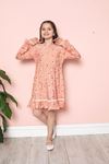 Floral Printed Crew Neck Girl's Dress