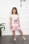 Girl's Printed Shorts Suit