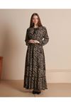 Zebra Patterned Women's Dress with Waist Belt