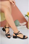5 Punt Bias Black Skin Women's Sandals