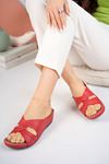 Orthopedic Sole Red Women's Slippers