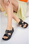 Orthopedic Padded Padded Black Slippers