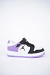 White and Purple Garnished Children's Sneakers