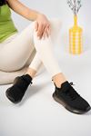 Balloon Sole Black Tricot Sneakers