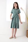 Printed Buttoned Girl's Dress