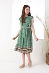 Patterned Chiffon Girl's Dress