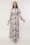 Lined Women's Dress with Waist Belt