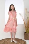 Bat Sleeve Chiffon Girl's Dress