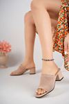 Nut Tricot Women's Slippers with Heel