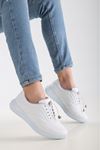 White Sneakers with Elastic Laces