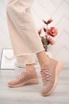 Women's Powder Sneakers with Mesh Laces