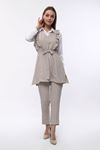 Triple Ayrobin Cream Women's Tunic Set