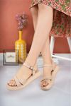 Orthopedic Padded Sole Cross Strap Nut Women Sandals