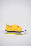 Lighted Double Velcro Yellow Kids Shoes