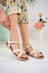 Women's Sandals with Cross Strap Poles