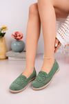Jud Sole Braided Green Women's Shoes