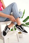 Lace-up Black Women's Sneakers