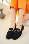 Heeled Molded Buckle Tricot Black Babet