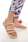 Cream Skin Women's Shoes with Piping