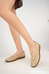 Cream Women's Shoes with Orthopedic Padded Window