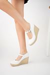Padded Sole Ankle Buckle White IRM Skin Shoes