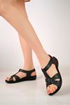 Orthopedic Low Insole Women's Sandals with Poles